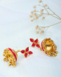 Silver Gold Plated Jhumka Earrings