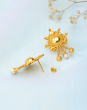 Silver Golden Plated Stud Earrings