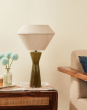  Natural Brown Kesar Lamp With Shade