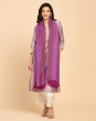 Pink Wool Hand Woven Shawl