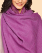 Pink Wool Hand Woven Shawl