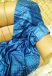 Tussar Ghicha  Red Silk Saree