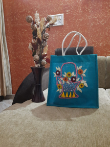 Jute Bag With Hand Embroidery