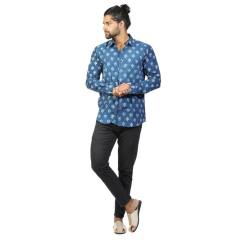Louis  Men Western Wear-Blue