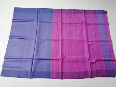 Tussar Blue Silk Saree