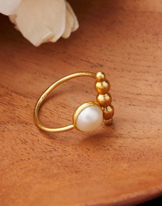 Gold Plated Silver Adjustable Ring