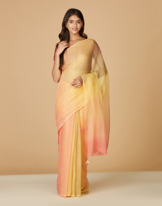 Pink Cotton Tie and Dye Sari