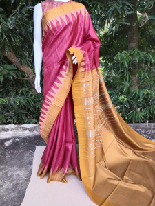 Contrast Ghicha Saree
