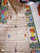 Tussar Ghiccha Silk Saree with Madhubani Hand Painting