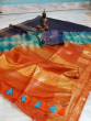TUSSAR GHICCHA multi SILK SAREE WITH JARI WORK ( SIVORY DIEY)