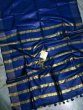 Tussar blue , multi color Silk Saree