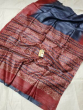 Tussar Ghicha Pink, Yellow Silk Saree