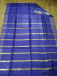 Tussar blue , multi color Silk Saree