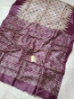 Tussar Ghicha Pink, Yellow Silk Saree