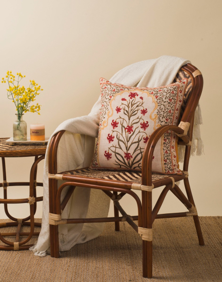 Multi Coloured Aarohi Cotton Printed Cushion Cover