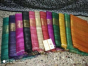 Tussar blue , multi color Silk Saree