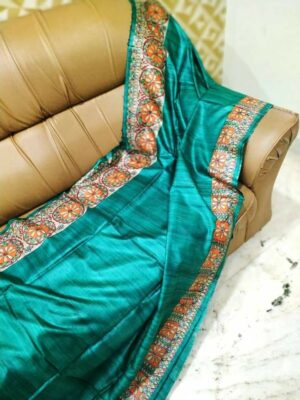 Madhubani Painted Silk Saree