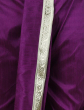 Larwa Solid Men's Silk Dhoti (Purple, Free Size)